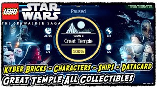 Lego Skywalker Saga Great Temple All Collectible Locations (Kyber Bricks - Characters - Ships)