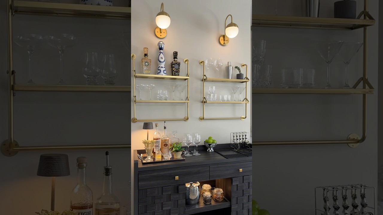 [day 04] stocking my mini bar 🍸 shop under “MINI BAR” on my Amazon! #minibar #amazonhome