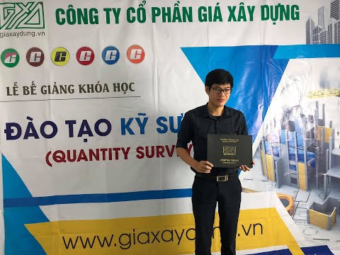 Kỹ sư Cầu đường Nguyễn Thanh Tuấn review khóa đào tạo Kỹ sư QS GXD tại lễ bế giảng