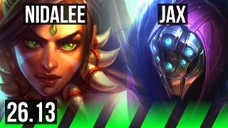NIDALEE vs JAX (JGL) | Good KDA: 19/1/5 | EUW Master | 26.13