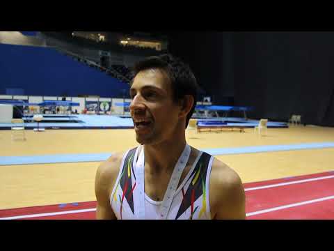 Diogo Ganchinho (POR) - 2018 Trampoline Europeans, interview after winning gold