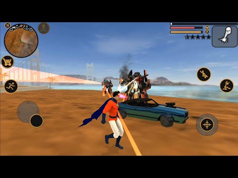 Vegas Crime Simulator | Superhero vs Robot vs Robot Ship | Android Gameplay