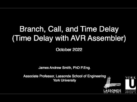 Branch, Call, and Time Delay: Time Delay with AVR Assembler