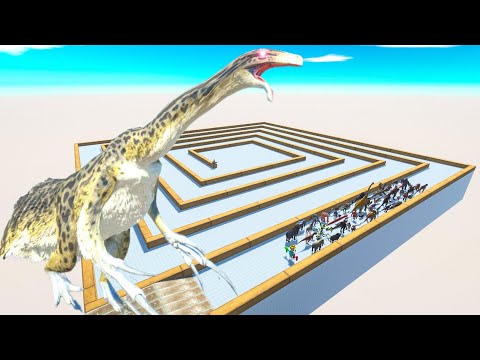 Escape From Therizinosaurus - Last Survivor - Swirl Course | Animal Revolt Battle Simulator