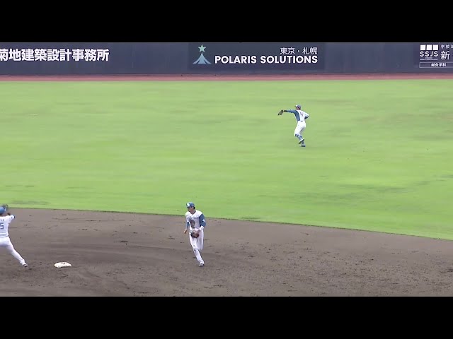 【ファーム】強肩を見せる!! ファイターズ・阪口樂 完璧なバックホームで追加点を阻止!! 2025年6月1日 北海道日本ハムファイターズ 対 千葉ロッテマリーンズ