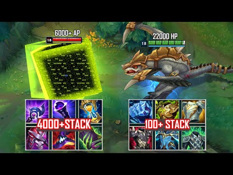6000+ AP VEIGAR vs 22000+ HP CHO'GATH FULL BUILD FIGHTS & Best Pentakills!
