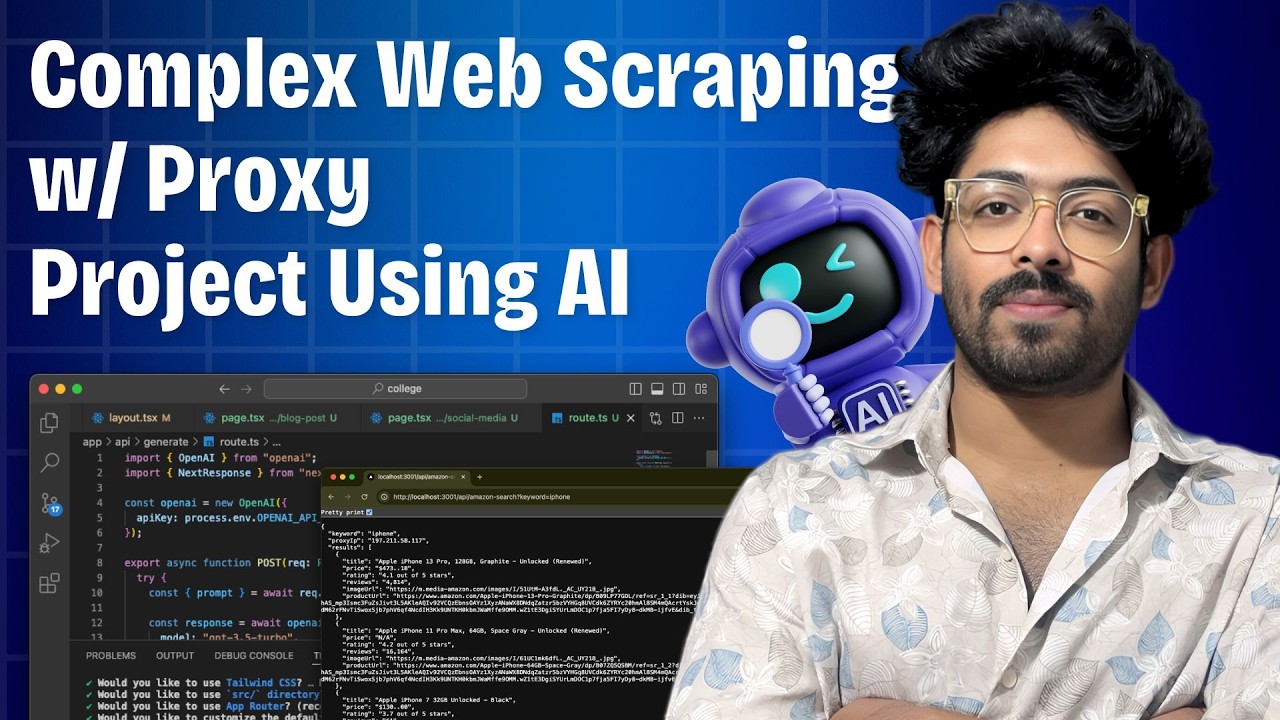 I Built A Web Scraper w/ Proxy Using AI | Full Stack App With AI!