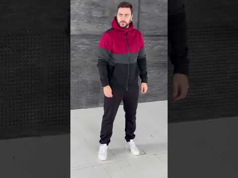Мужской спортивный костюм на зиму с капюшоном худи на молнии мужские спортивные костюмы повседневные теплые - фото 1 - id-p1701439658