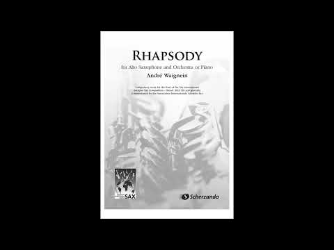 André Waignein - RHAPSODY for Alto Saxophone mov.1 | Piano accompaniment