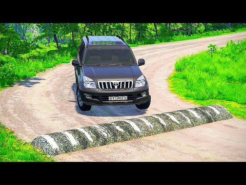 Cars vs Massive Speed Bumps #5 - BeamNG Drive Gaming