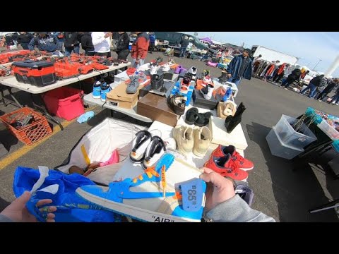 HE WAS TRYING TO SELL OFFWHITE JORDANs AT THE FLEA MARKET! THESE AIR JORDANS ARE ALMOST 20 YEARS OLD