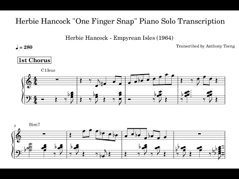 Herbie Hancock "One Finger Snap" Piano Solo Transcription