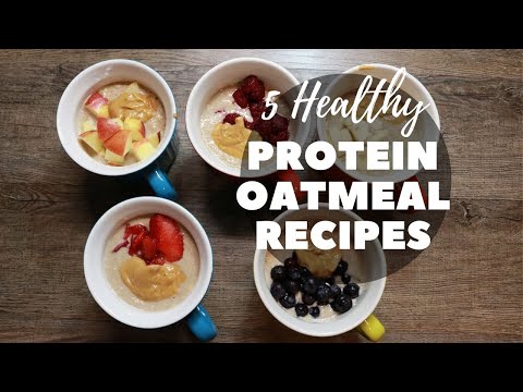 Breakfast Meal Prep Oatmeal - Healthy Protein Oatmeal Recipe 5 Bowls