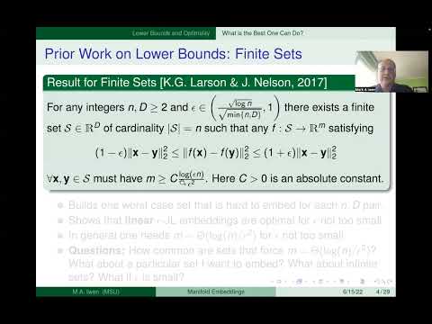 Low-Distortion Embeddings of Submanifolds of $R^n$: Lower Bounds, Faster Realizations, and...