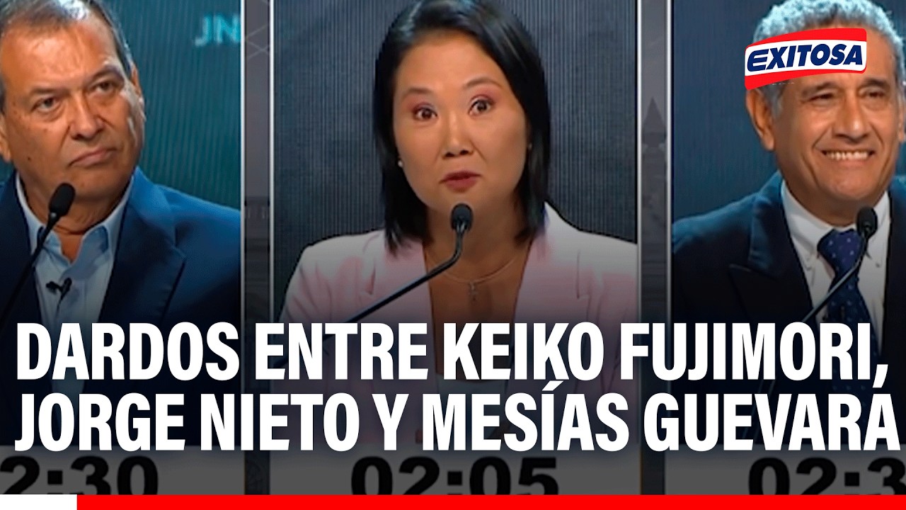 🔴🔵 Keiko Fujimori, Mesías Guevara y Jorge Nieto encendieron el debate