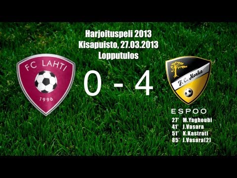 HonkaTV: FC Lahti - FC Honka 0-4 [27.03.2013]