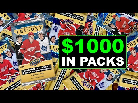 Opening $1000 Worth of Packs of 2023-24 Upper Deck Trilogy Hockey Hobby