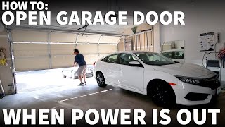 How to Open Garage When Power is Out - Open and Close Garage Door Manually During Blackout