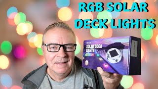 Quntis RGB Solar Deck Lights UNBOXING REVIEW INSTALL
