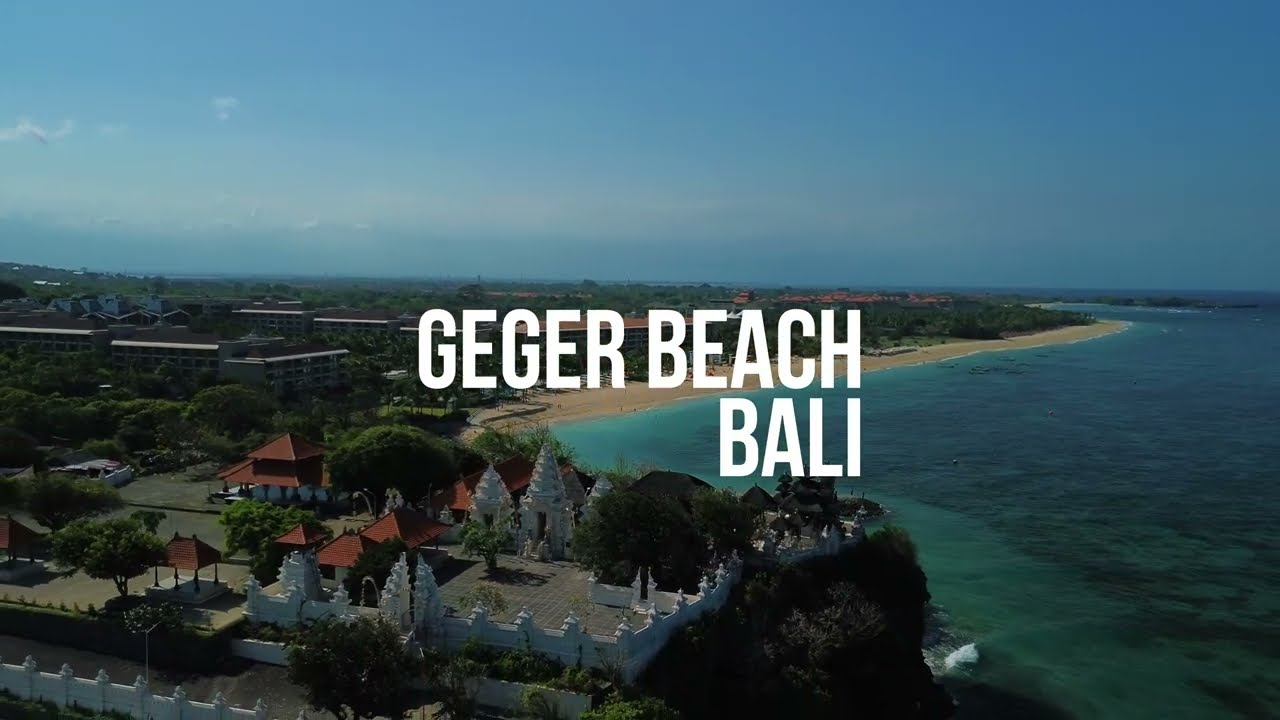 Immerse yourself into the aerial vistas of Geger Beach.