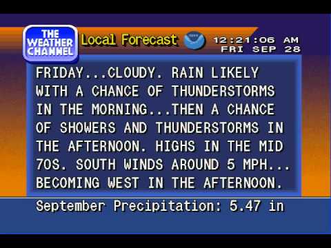 Weatherstar 4000 Emulator 3.1 - Philadelphia, PA 12AM 9/28/2012