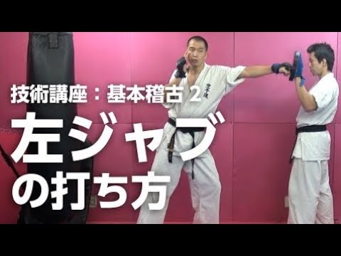 左ジャブ、直突きの打ち方:パンチ基本稽古２【空手道禅道会 技術解説：７ 】武道総合格闘技／How To Left Jab Punch MMA KARATE