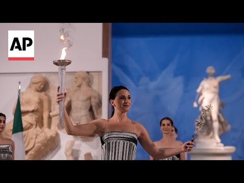 Olympic flame begins its journey to the Milan Cortina Winter Olympics