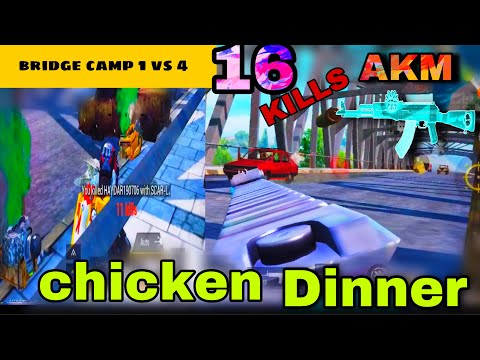 how to  bridge camp in swag// rush SOLO vs Squad (chicken dinner)  16 kills 3 squad wipe