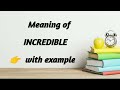 Incredible means|incredible meaning in hindi|english words😇#vocabulary lesson