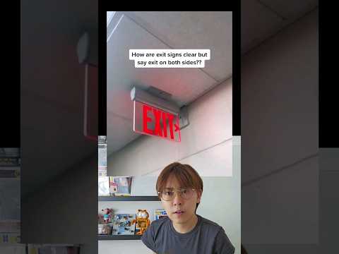 How exit signs are made to LOOK transparent  #science #shorts #youtubechamps