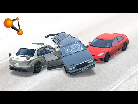 BeamNG.Drive - Extreme Side Impact Crashes #1
