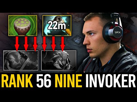Rank 56 J.Storm.Nine Invoker vs Ember Spirit mid - 7.23 BULD 22mins Scythe Of Vyse | Dota 2 Invoker