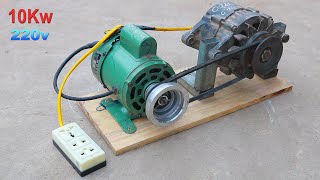 How to generate homemade infinite energy with a car alternator and an engine P2💡💡💡