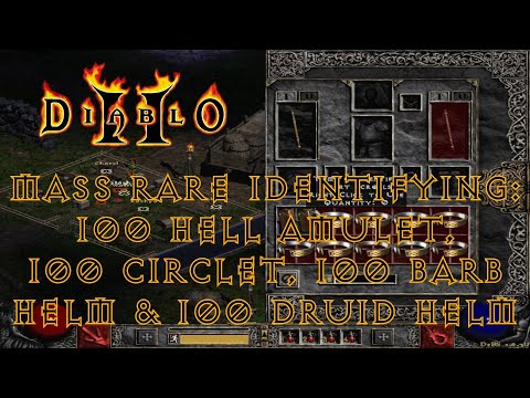 100*Rare Hell Amulet/Circlet/Barb Helm/Druid Pelt Identification in Diablo II