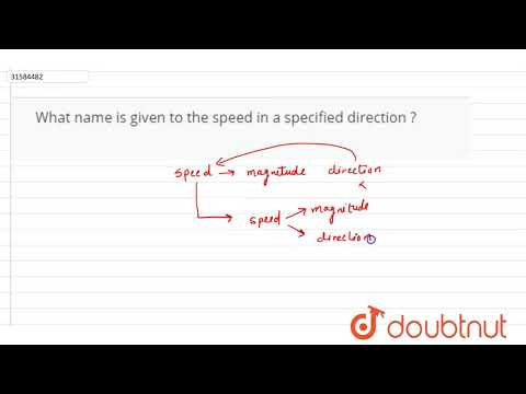 image-What is speed in a certain direction called?