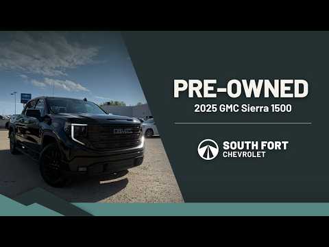 2025 GMC Sierra 1500 Crew Cab Short Box 4-Wheel Drive Elevation in Black for sale at South Fort Chevrolet in Fort Saskatchewan, AB
