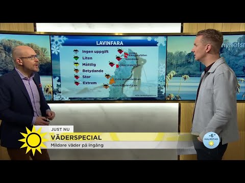Mildare väder på ingång – "Se upp för lavinfara" - Nyhetsmorgon (TV4)