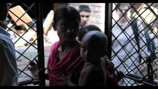 Kids and adults enjoy the donations from Dubai