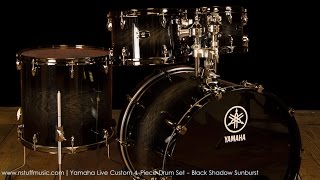 Video thumbnail for Yamaha Live Custom 4-Piece Drum Set - Black Shadow Sunburst by N Stuff Music