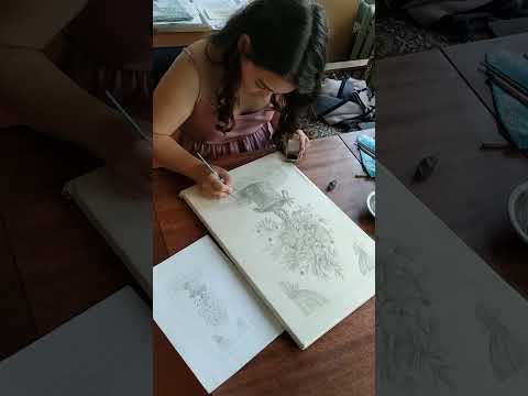 Training session in drawing. Artmasterskay of Mikhail Fedotov.