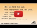 Behold The Sun Topher Mohr And Alex Elena Dance Electronic Dramatic YouTube Audio Library