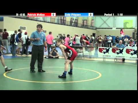 FILA Cadet 39 - 42 KG Patrick McKee vs. Cody Phippen