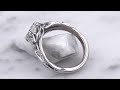 video - Diamond Leaf Tree Branch Engagement Ring