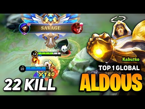 SAVAGE! Aldous Best Build 2023 [ Aldous Top 1 Global Gameplay ] By Kabutko - Mobile Legends