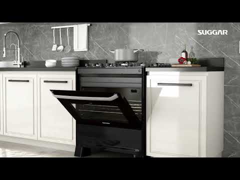 Video thumbnail of Fogão De Piso 5 Bocas Best Cook Com Mesa De Vidro Suggar