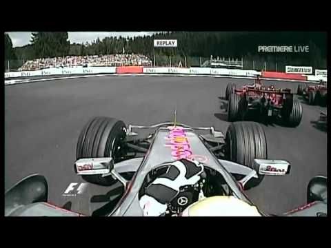 F1 Spa 2007   Alonso Vs Hamilton Eau Rouge Battle!