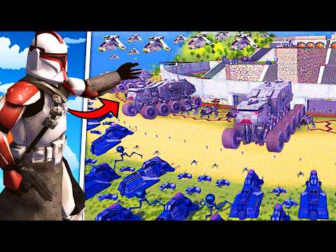 Longest Clone Wars MEGA-FORTRESS Defense EVER! - Men of War: Star Wars Mod