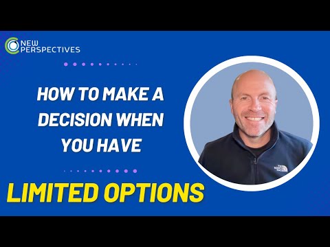 We all make decisions most are easy to make, but have you ever struggled to make a decision because you could only see two options and neither option felt good to you?  In this video we learn how to resolve that.