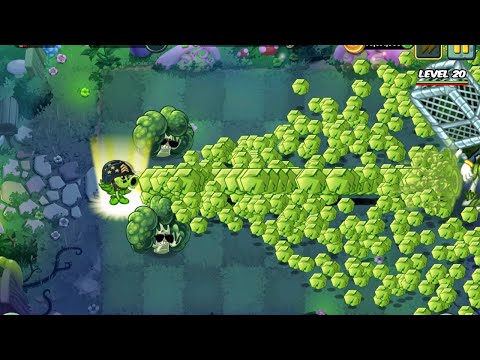 PvZ 2 Challenge - All Plants Level 1 x50 use 1 POWER UP Vs Coral Cage Zombie Level 20