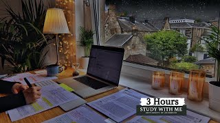 3 HOUR STUDY WITH ME | Background noise, Bird Chirping,10 min break, No Music, Study with Merve